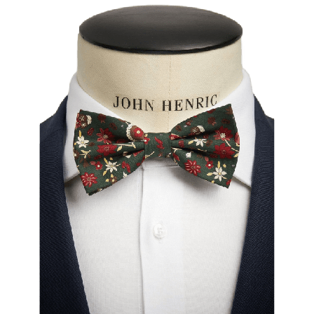 John Henric Bow Tie Floral Kostymtillbehör Herr Grön ONESIZE
