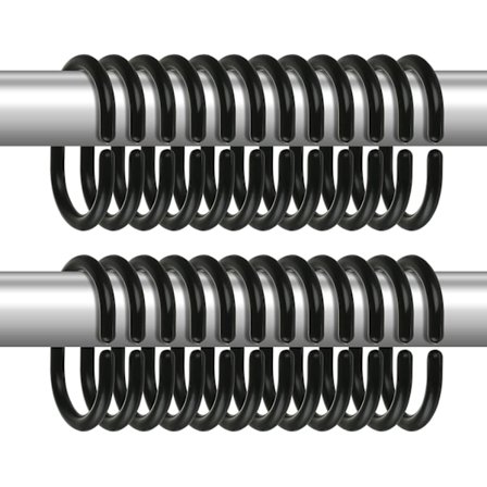 24 kpl muoviset suihkukorut, verhokiskosovitteet, 24