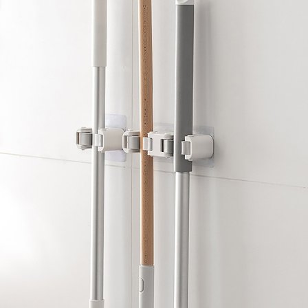 3 stk støvsugerholdere, kostgrep moppholder veggmontering, moppstativ