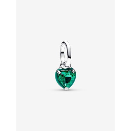 - P ME Green Chakra Heart Mini Dangle Charm - Sterling sølv