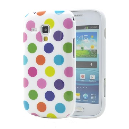 Polka dots FlexiSkal till Samsung Galaxy S3 i9300 (Multi Vit)