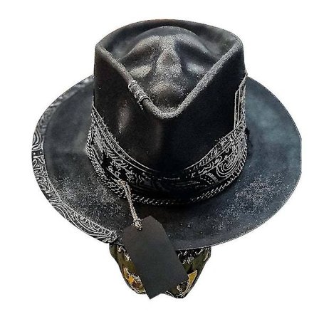 Trendy Cowboyhatt, Herre Cowboyhatt Punk Stil Western Cowboyhatt Dødskallehatt Rask