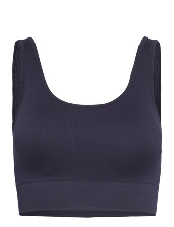 Soft Rib Seamless Crop Top Navy Moonchild Yoga Wear
