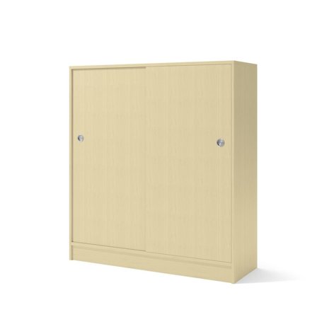 LANAB DESIGN Skåp 3xA4 skjutdörrar H132,5cm björk - Lyreco - Kontorsmöbler och inredning - Skåp och hyllor - Skåp