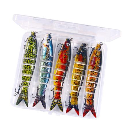 Lure for lure multi led som wobbler gjedde agn svømmeagn jerkbait abbor agn agn agn fiskeutstyr for fiske etter rovfisker med 5 stk 5