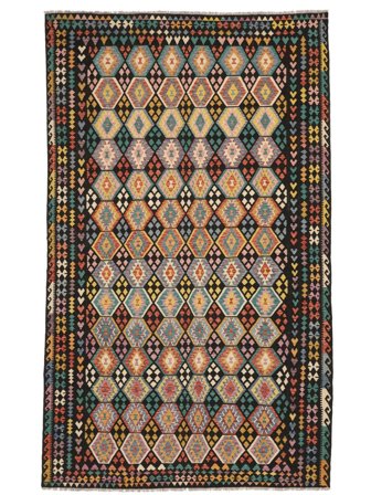 Tribal Grand Kilim Afghan Old Style Tapis 305X503 Laine