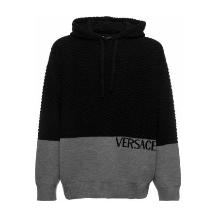 Versace, Hoodies Zwart, Heren, Maat:L
