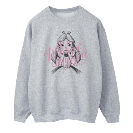 Disney Mens Alice In Wonderland In A World Of My Own Sweatshirt