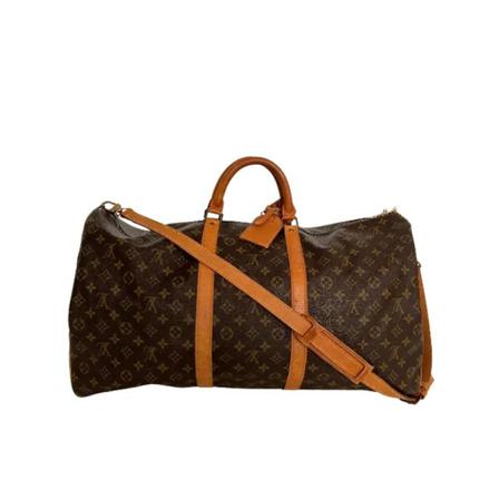 Louis Vuitton Vintage Pre-owned Keepall Bandouliere Monogram Tas , Bruin , Dames , Maat: ONE Size Vintage Tassen