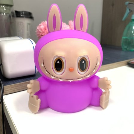 Monstre Farverigt Tryk - Kontrol Natlampe, USB - Opladet, 7 - Farveskiftende Varmt - Lys Soveværelse Timer Gave til Børn