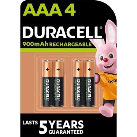 DURACELL Genopladelige Ultra Genopladelige Batteri Type LR03 / AAA 900 mAh Pakke med 4