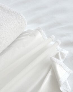 5 meter-klip Plastet frotté Hvid