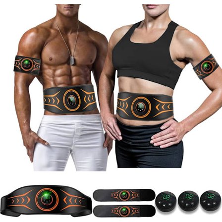 ABS Stimulator, Professionelt Abdominalt Strammebælte - Hjemmetræningsudstyr til Core, Arme & Ben Træning - Muskeltoner til Mænd & Kvinder