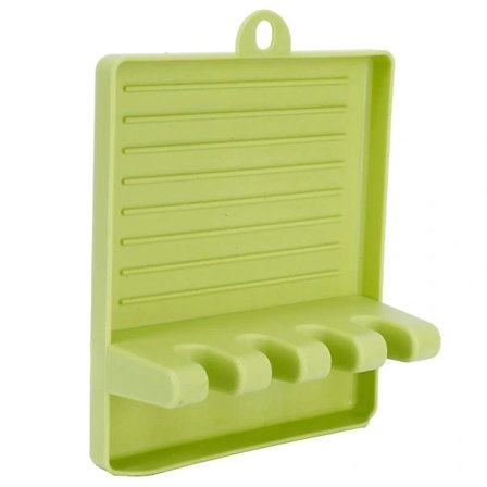 Kjøkkenredskaper Oppbevaringsholder Multifunksjonell Grytelokkholder og Organizer for Plastspatel Grønn