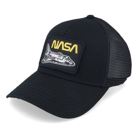 American Needle - Svart trucker Keps - Nasa Twill Valin Ptch Black Trucker @ Hatstore