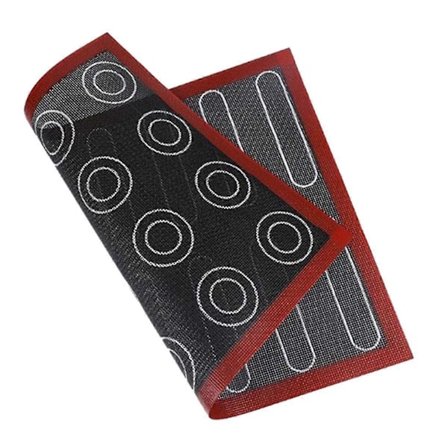Silikon Bakeplate 30x40 cm Reversibel Trykket Makron Puff Bakeplate Ikke-Klebbende Bakst Ovn Kake Perforert Ark Liner