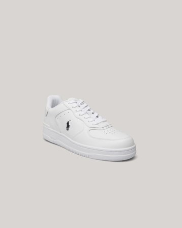 Polo Ralph Lauren Masters Court Leather Sneaker Hvid Sko Dreng - Kids Brand Store