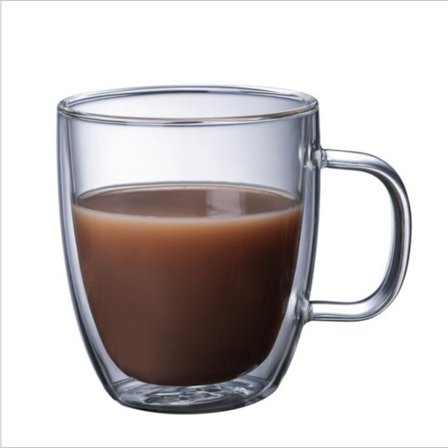 2x Glas Kaffekop Glaskrus 375ML 375ML