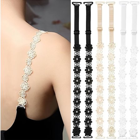 BH Stropper - 3 Par - Udskiftelige BH Stropper til Kvinder - Elastiske BH Stropper