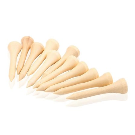 Miljøvenlige golftees i træ, 100 stk. 1 pakke (4,2 cm)