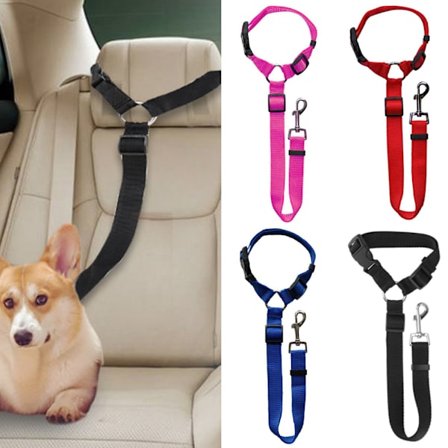 Nyt bil kæledyr Bagsæde sikkerhedssele Justerbar hund trækkraft Sele rem