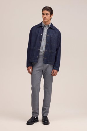 NN.07 Theo Chino Herre Grå Uldblanding