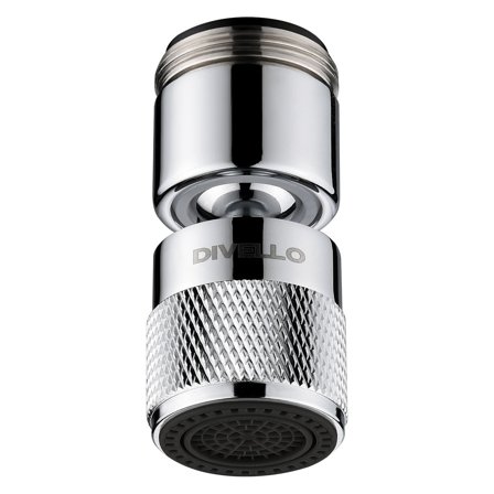 DIVELLO Inno M22+24 Strålesamler med kuleledd, M22x1.0 + M24x1.0 mm Krom, Baderom