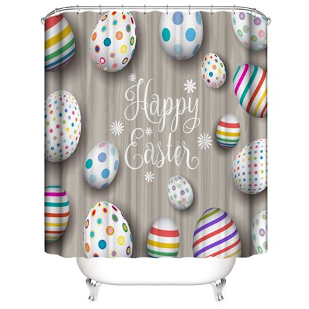 Pääsiäisen suihkuverho 180*200cm, värilliset munat suihkuverho Wate