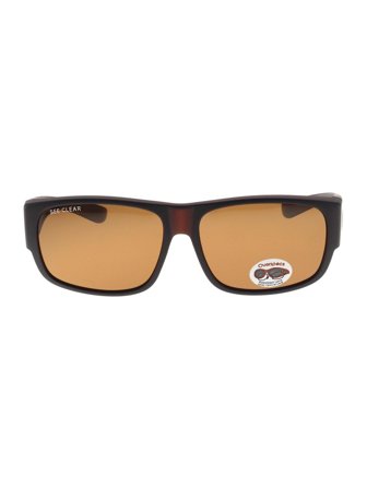 BA Optikk Polarized Suncover in color brown with brown lenses