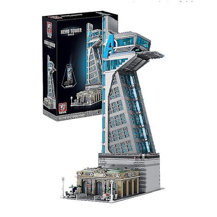 Uusi 5883 kpl Sankari Tornimalli Palikat Rauta Tornimies Tukikohta Rakennuspalikka Kuumalähde Talo Led-valoilla Lasten Lelut Syntymäpäivälahja 