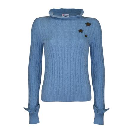 Valentino, Sweater Blauw, Dames, Maat:M,Polyamide
