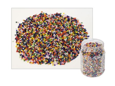 PLAYBOX Glaspärlor 500g - Lyreco - Skola och förskola - Hobbymaterial - Pärlor