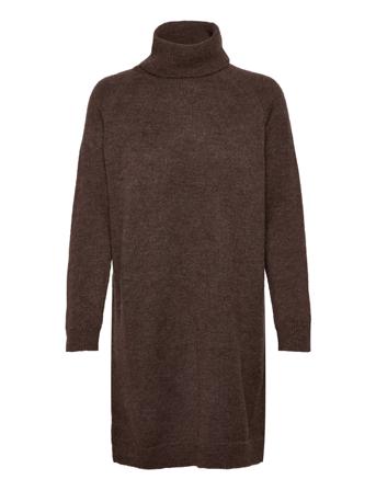 Onljada L/S Roll Neck Dress Bf Knt Brown ONLY