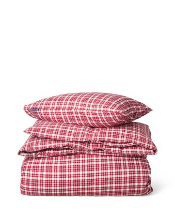 Lexington Checked bed set cotton flannel, red