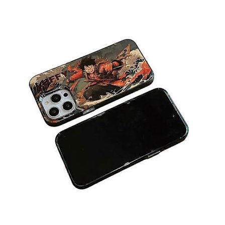 Anime One Piece iPhone 15 Plus Deksel, Søt Tegneserie Plating Kameralinse Beskyttelsesdeksel, Støtsikkert Slim Fit Telefondeksel