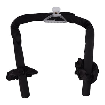 Varmefri krøller hårbånd blødt skum ingen varme hår krøllejern med klip til naturligt bølget langt hår sort