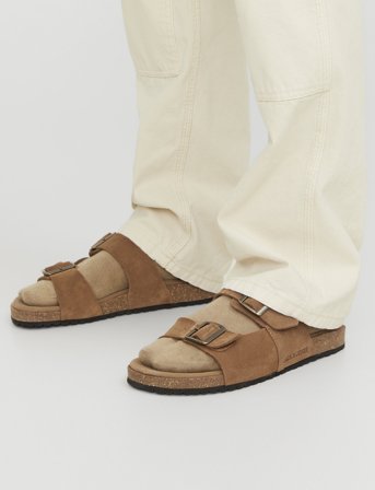 Jack & Jones Jfwlouis Suede Sandal - Brown - 40