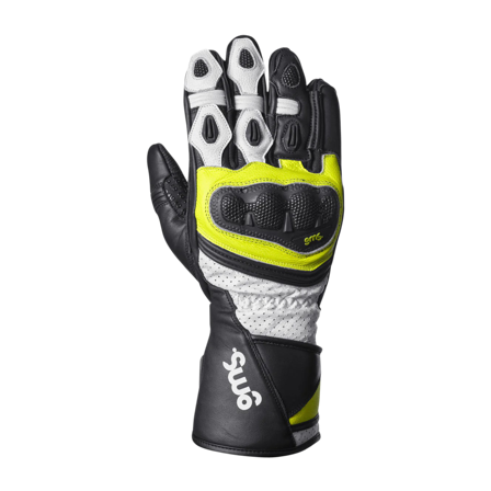 Motorradhandschuhe GMS GR-1 SF Schwarz/Weiß/Gelb XXL