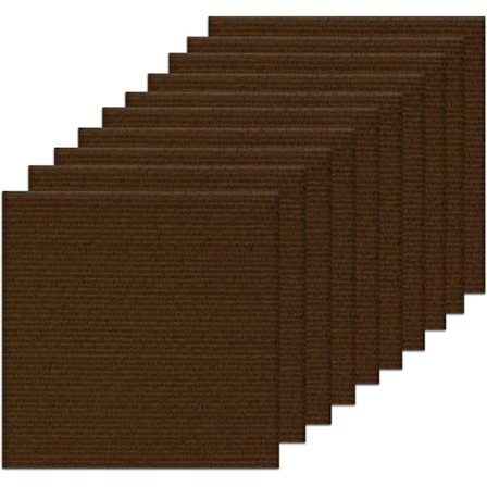 Matot 30x30 cm Itsekiinnittyvät lattialaatat Liukueste Uudelleenkäytettävät neliömatot (10 kpl) Kahvi[CO]