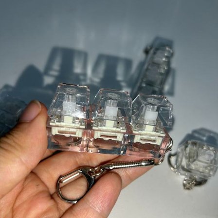 Dekompresjonsverktøy Mekanisk tastatur lydløs tester Trykk nøkkelring dekompresjon leketøy nøkkelring anheng - 3 nøkler