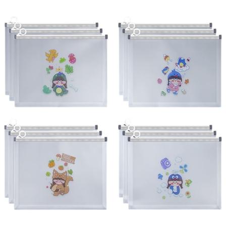 Plastkonvolutt, konvolutt i bokstavstørrelse med polyglidelås, utvidet glidelås