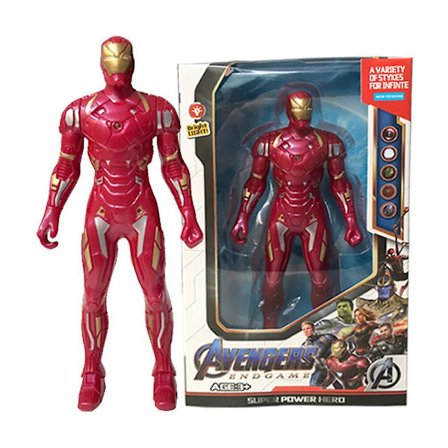 Marvel Avengers Iron-man Spiderman Actionfigurer Legetøj Captain America Superheltelegetøj med Lys Børnegaver