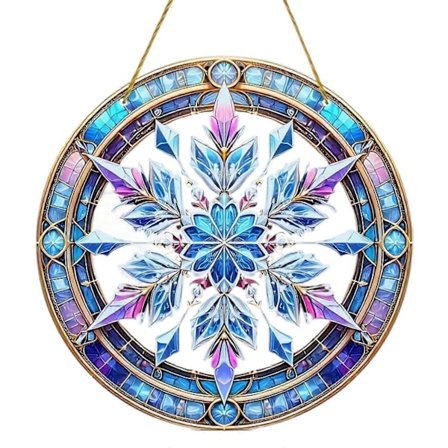 Elegant Akryl Solfanger Juledekoration Vinduesophæng Prisma Refraktioner Året Rundt Boligaccent [D]