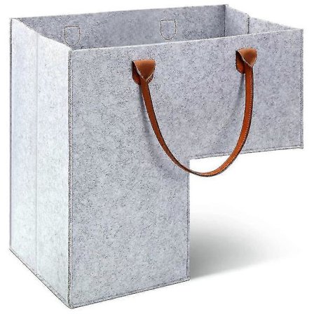 Trappkorg med handtag för 40 cm mattbelagda trappor, korg grå