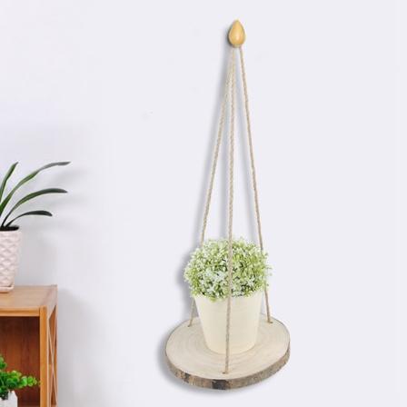 Hængende Plantehylde til Hjemmet, Retro DIY Plantehylde, Planteudstillingsstativ, Hjemmedekor 19,5x1,7cm