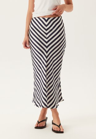 GANT Chevron Striped Skirt Evening Blue Vaatteet