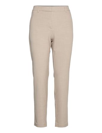 Kylie Crop 396 Bukser Med Lige Ben Beige FIVEUNITS