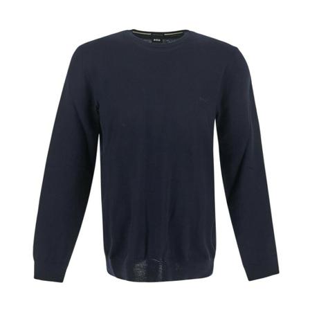 Hugo Boss - Långärmade T-shirts - Blå - Herr - Storlek: S, Herr, Storlek: S