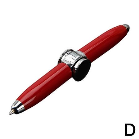 Multifunktionell Cool Fidget Spinner Fingertoppsgyro Penna med LED-ljus Anti Stress