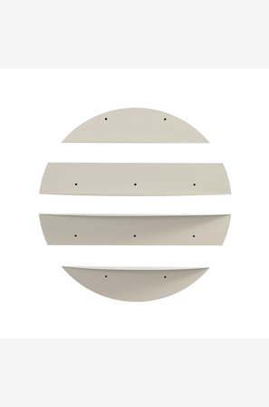 Hanah Home - Dekorativ væghylde i metal Sena - Beige - Væghylder - Fra Homeroom